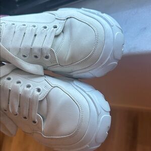 Alexander McQueen White and Purple Sneakers